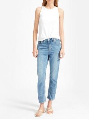Everlane The Summer Jean Straight Leg Ankle Length Blue Lightweight Size 29